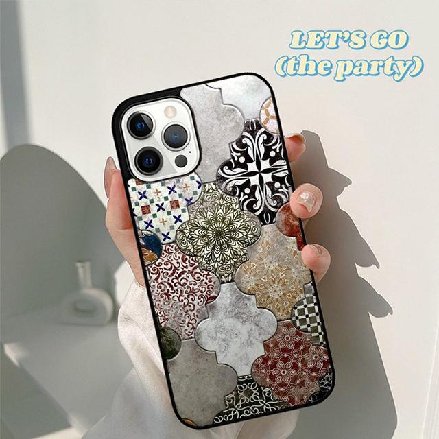 Autumu Moroccan Tiles Pattern soft Phone Case Cover for iPhone 17 Air 16 16e 15 12 11 13 14 Pro Max Apple Plus Coque