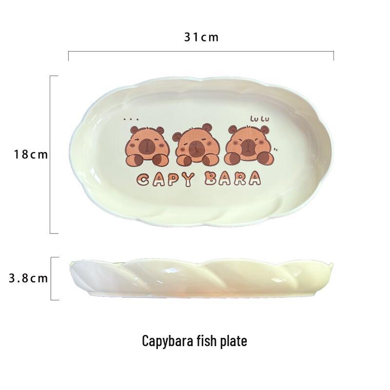 Abay Capybara 8-inch Enamel Instant Noodle Bowl Set of 3