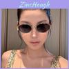 Stylish Oval Sun Glasses With Metal Frame For Travel And Party Wear
