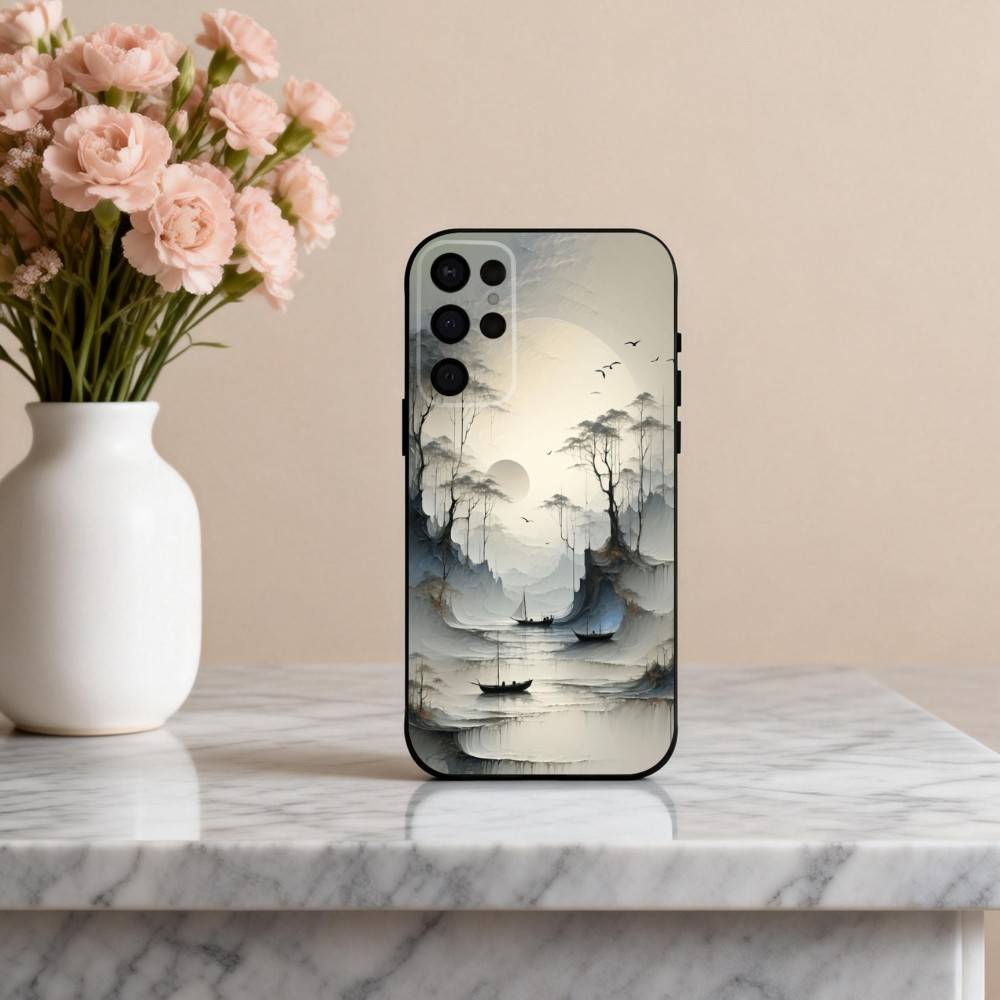 

C-Chinese-E l-landscape-E Phone Case For Samsung S25,S24,S21,S22,S23,S30,Ultra,S20,Plus,Others Soft Black Case Samsung S24Plus