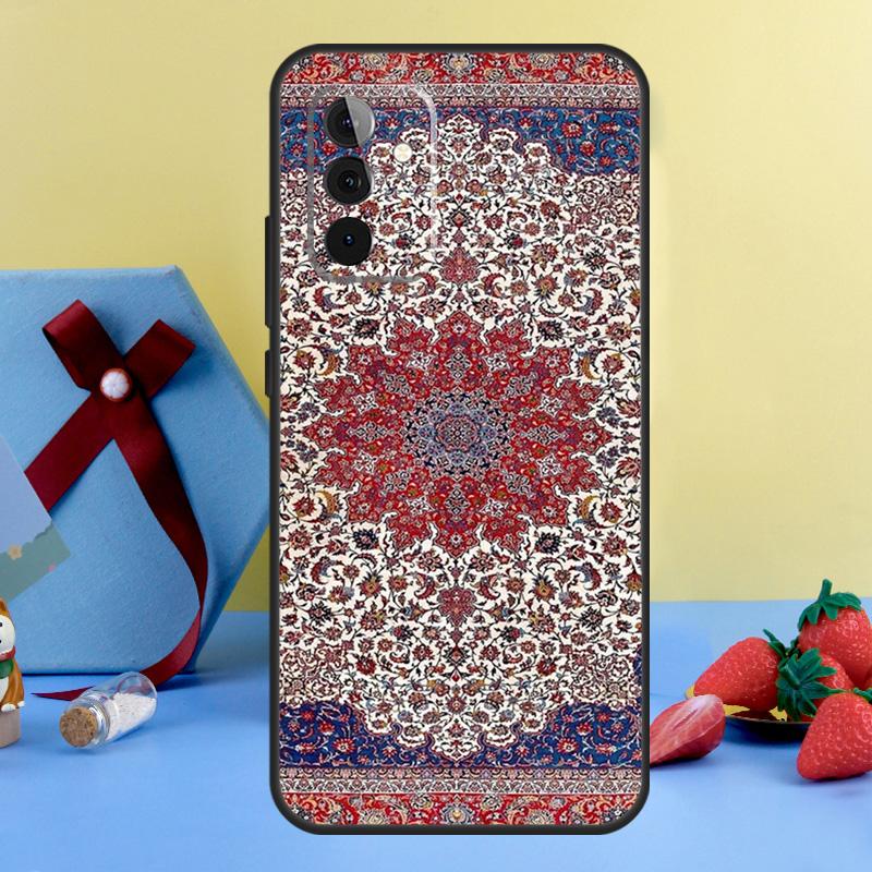 Persian Carpet Floral Pattern Case For Samsung Galaxy A13 A23 A33 A53 A73 A14 A24 A34 A54 A72 A52 A32 A12 A51 A71 A15 A25