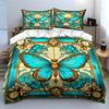 Elegant Butterfly Theme Decoration Set Exquisite Three-Piece Bedding Set Gift For Kids And Adults
