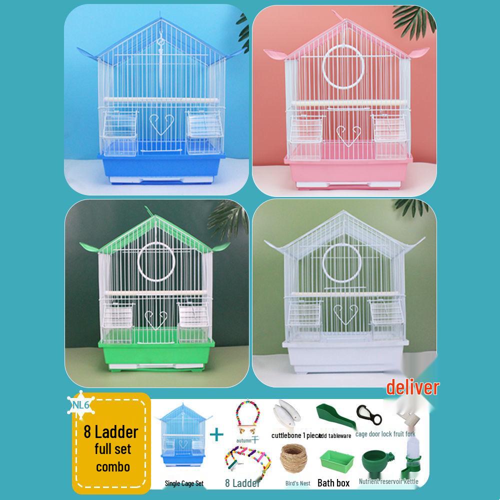 

Портативная клетка для птиц A111 для попугаев, волнистых попугайчиков и зябликов - Красочный дизайн для улицы 8-Step Ladder Full Set