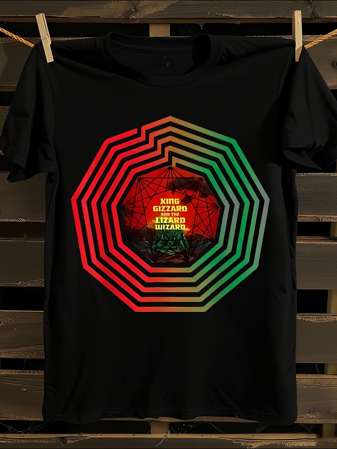 Funny Lizard Wizard Graphic Tshirt S