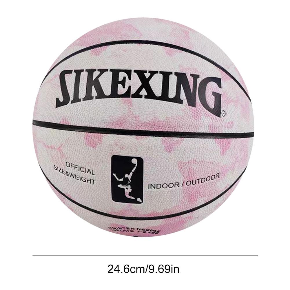 

Size 7 PU Basketball Official Watercolor Pink Sports Ball Outdoor Wear-Resistant Basketball International Standard Game Ball