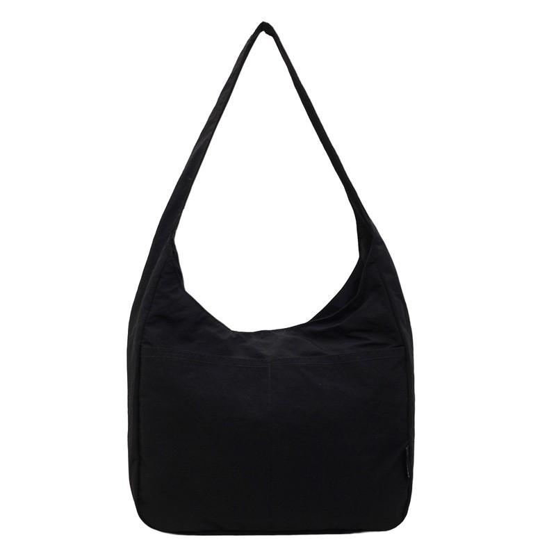 Pure Color Retro Shoulder Bag With Large Capacity For Girls