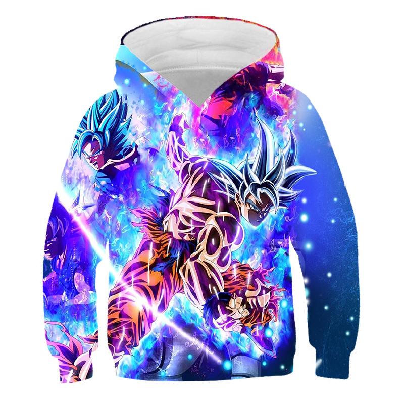 2025 Barn Japansk Anime Super Dragon Ball Pullover Super Goku 3D-trykk Gutt Streetwear Mote Genser Casual Dragon Ball Kul Hettegenser