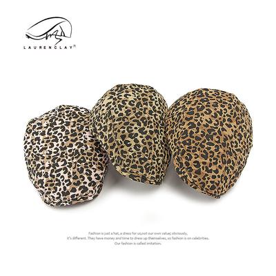 Hat Ladies Beret British Retro Fashion Leopard Print Cap Casual Versatile Forward Hat Personality Trend