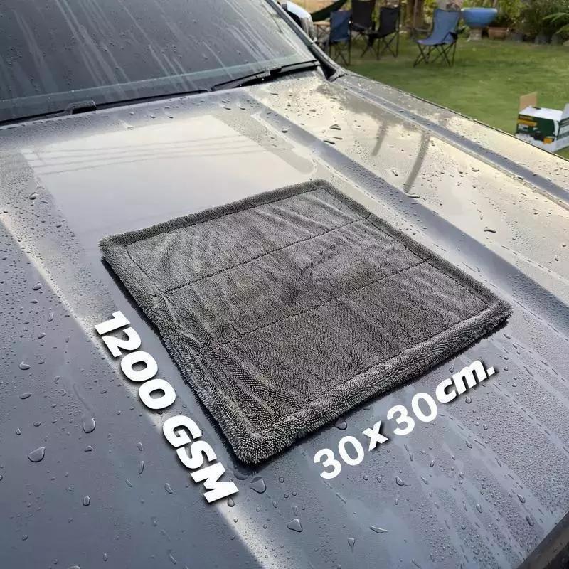 

Микрофибровое полотенце для сушки, крученая петля, 2 стороны, 1200 Гсм, плотная микрофибровая ткань, супервпитывающая, для сушки автомобиля, мотоцикла A