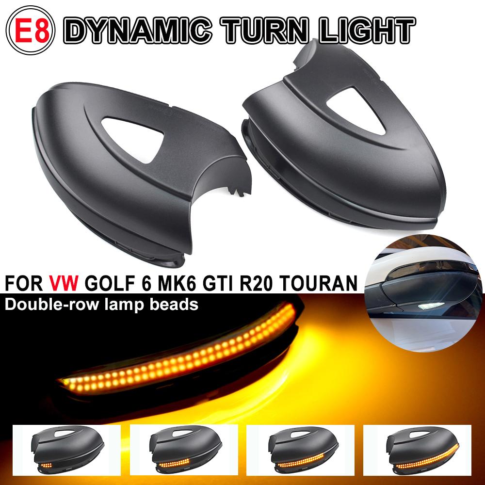 

New upgrade LED Dynamic Turn Signal Light For VW GOLF 6 MK6 GTI R32 08-14 Touran Brand New Look With holes