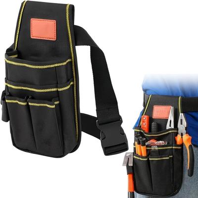 Compact Tool Belt Pouch Multi Pockets Adjustable Waist Belt Tool Bag Electrician