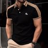 Summer New Men's T-shirt Tops Daily Casual Printing Lapel Short-sleeved Polo Shirt