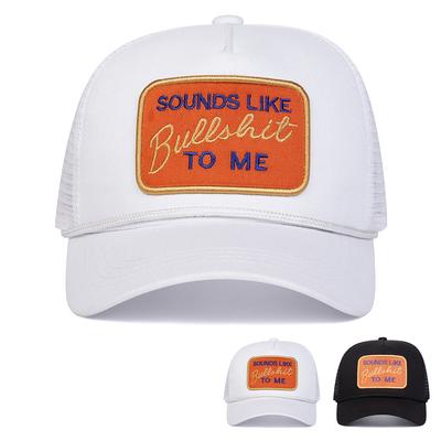 Unisex Bullshit Letter Embroidery Baseball Net Caps Spring And Summer Outdoor Adjustable Casual Hats Hip Hop Hat Sunscreen Hat