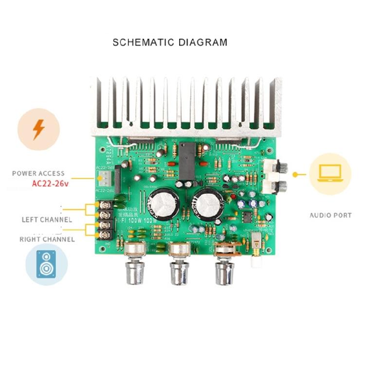 Hochleistungs-TDA7293-Audioverstärker 2-Kanal 100W+100W Ausgang Soundkarte