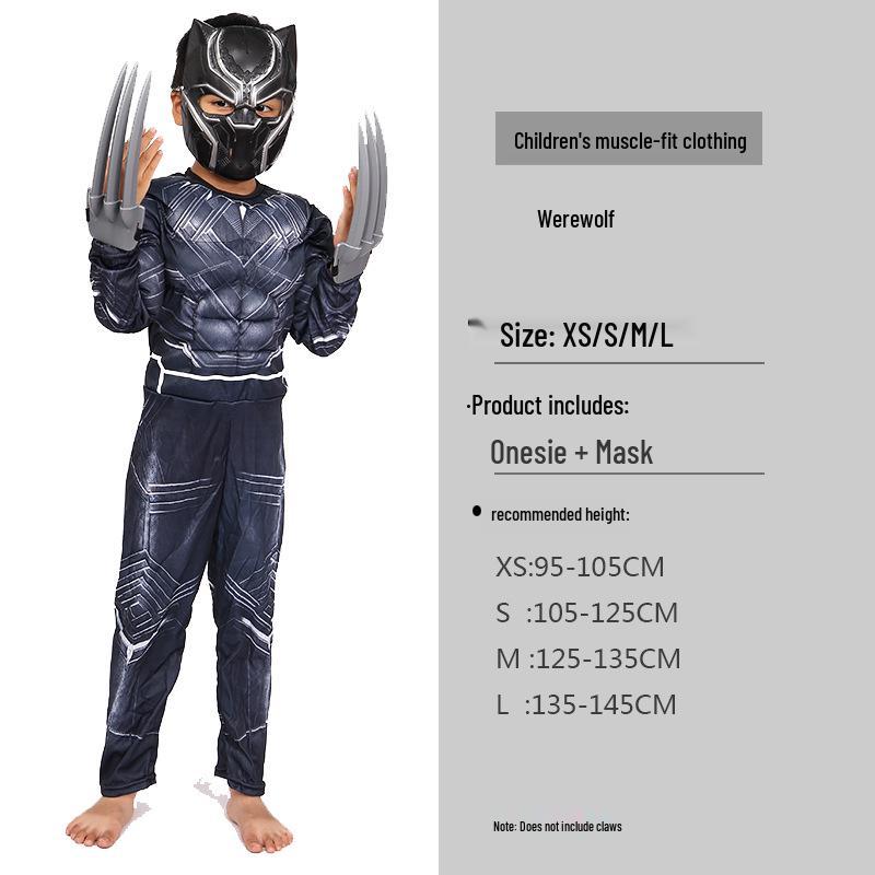 Kids' Muscle Werewolf Wolverine Halloween Cosplay Costume - Avengers Anime Performance Wear