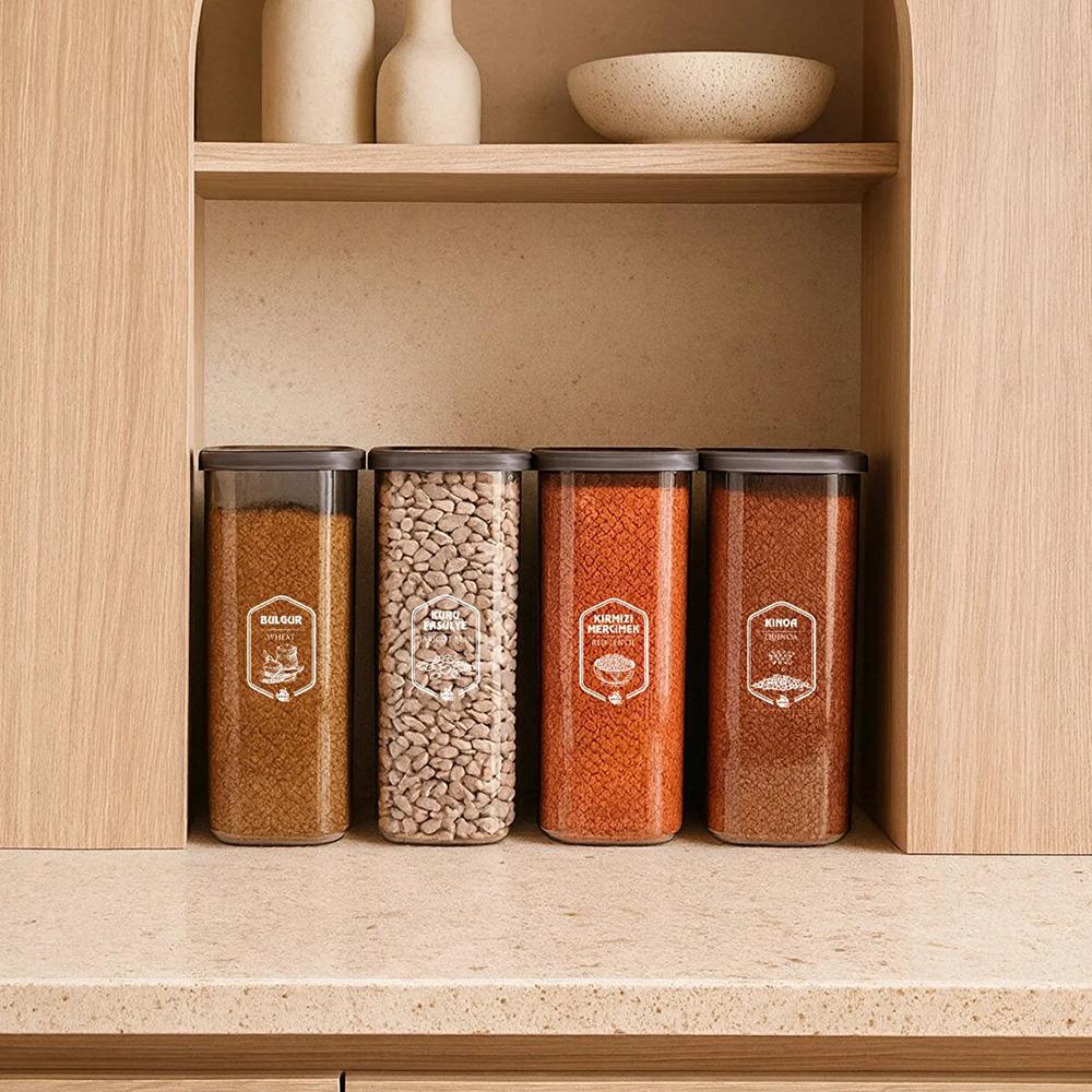 Luftdichte Lebensmittelaufbewahrungsbehälter-Sets – Transparenter BPA-freier Vorratskammer-Organizer, Stapelbare auslaufsichere Snackgläser für die Küche