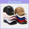 Retro Baseballcaps i PU-skinn med Justerbar Passform for Menn i Middels Alder om Høsten