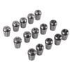 15Pcs ER25 Chuck Set High Speed Steel Spring Collets with Wrench CNC Milling Machine Parts