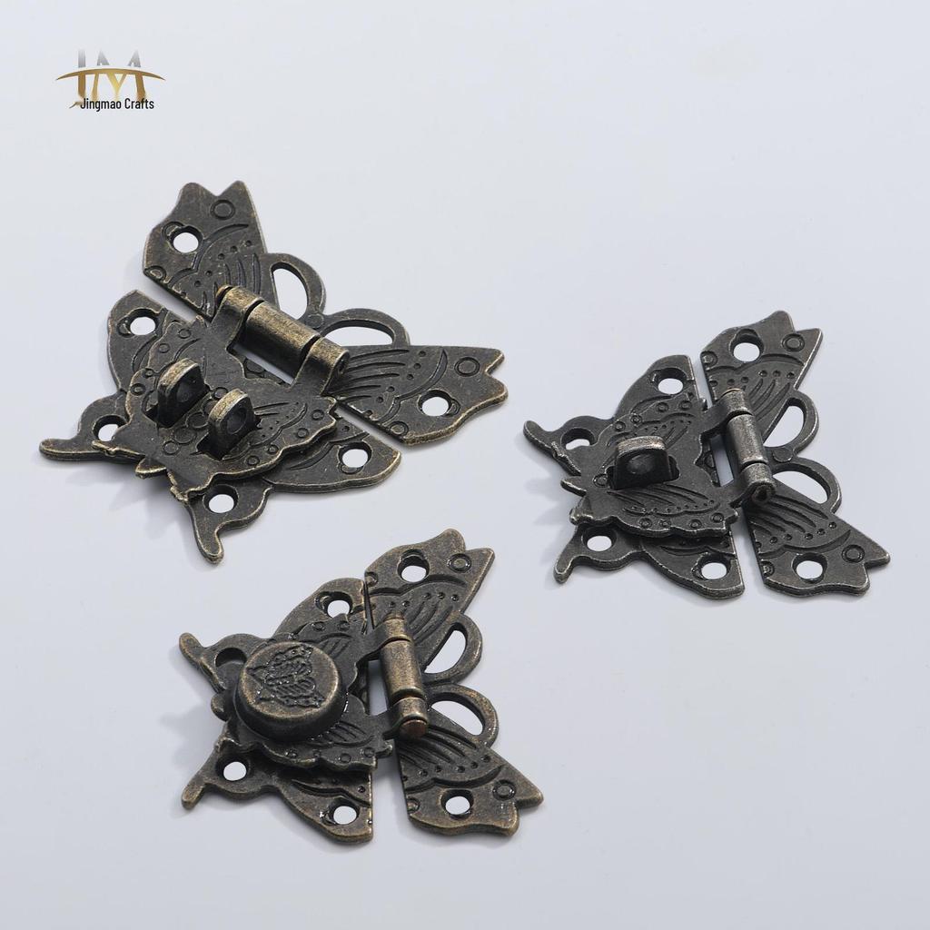Jingmao Antique Butterfly Latch Wooden Box Accessory