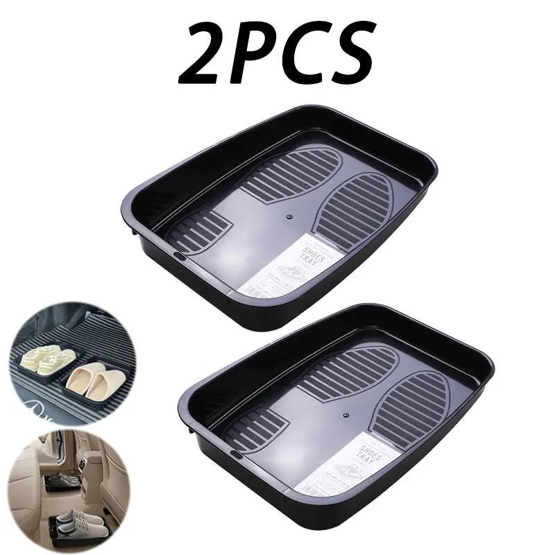 Auto Schuhe Aufbewahrungstablett Tragbares Kunststoff Schuhablage Auto Schuh Organizer Box Unter Sitz Ablage Multifunktionales Platzsparendes Schuhregal