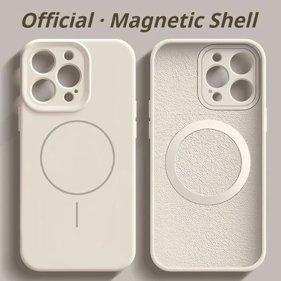 For Magsafe Bumper Phone Case For For Iphone 17 16 Pro Max 15 14 13 12 Pro Max Plus Wireless Charging Silicone Cover