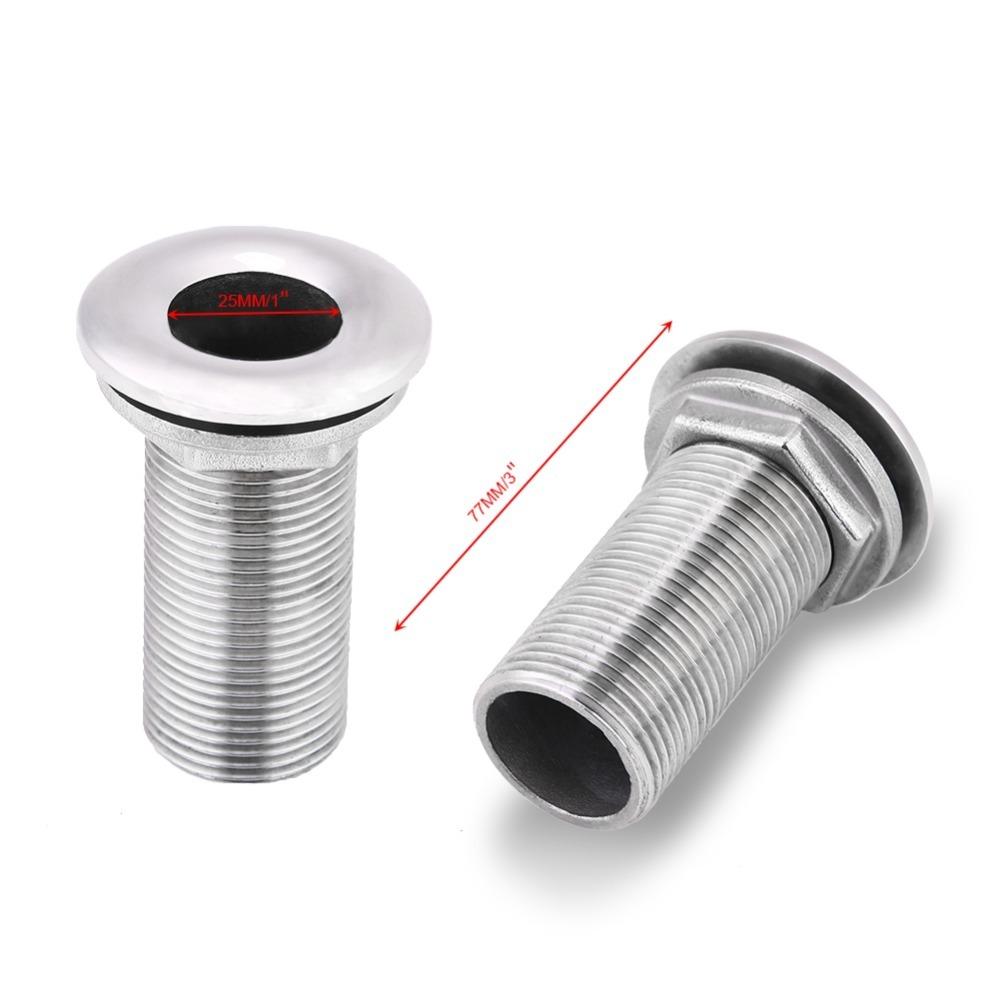 Stainless Steel 316 Drain Threaded Fitting Straight Design Bilge Pump Drain  Yacht Use