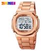 SKMEI Men's Digital Sports Watch, Steel Band Waterproof Multifunction Casual Wristwatch