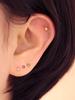Minimalpiercing 14K Daily Rough Diamond Piercing Earrings 2Mm