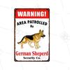 Akita Corgi Dog Breed Metal Sign Beware Of The Dog Warning Sign Pet Shop Wall Decoration Family Doorplate Vintage Tin Plaque