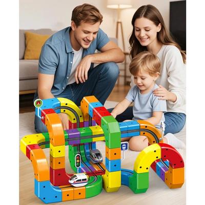 Copii Magic Track Tren Electric Asamblat Blocuri de Construcție Mașinuță pe Șină Magnetică Labirint Jucării Educative pentru Copii Cadouri de Crăciun