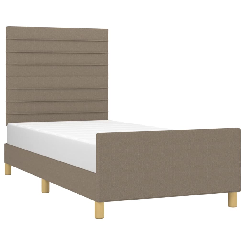 Vidaxl Rama Łóżka Bez Materaca, Taupe, 100X200 Cm, Obita Tkaniną