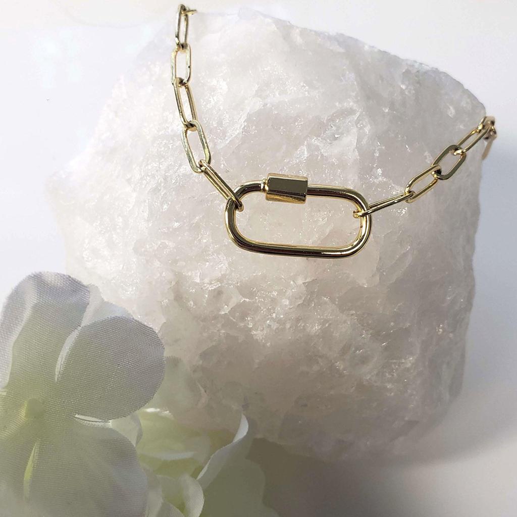 Stainless Steel Basic Live Chain Pendant Necklace Furnace Vacuum Electroplating Versatile Ladies Necklace