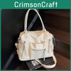 Color Elegant Solid Women Crossbody Bag Large Durable Stitching Travel Bags