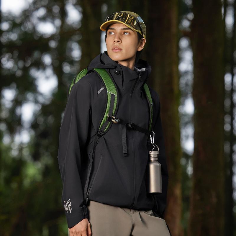 Li Ning CF Su Wan Long Jia Series Outdoor Breath Series Comfortable Casual Simple Hooded Loose Windproof Waterproof Breathable Jacket AEMV003-4