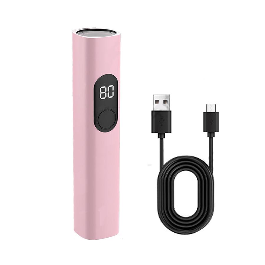 

Мини портативная сушилка для ногтей, светодиодная УФ-лампа для сушки гель-лака, быстросохнущий УФ-гель для маникюра розовый