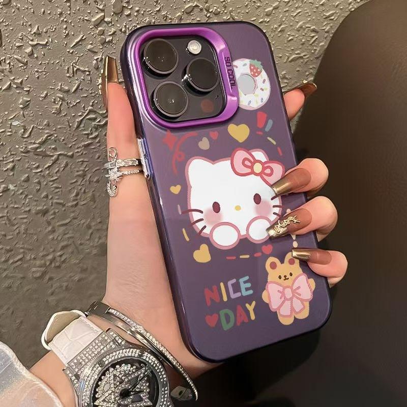 Kt Cat Is Suitable for 16pm/15promax Apple 14plus Mobile Phone Case 13/12 Soft 11 Simple 78p/xr