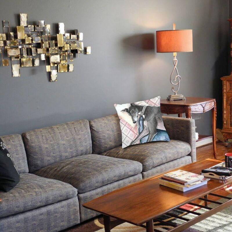 Lazy Greyhound Husă de pernă Moale Whippet Sighthound Dog Husă de pernă pentru canapea Mașină Față de pernă pătrată Decorare camera de zi