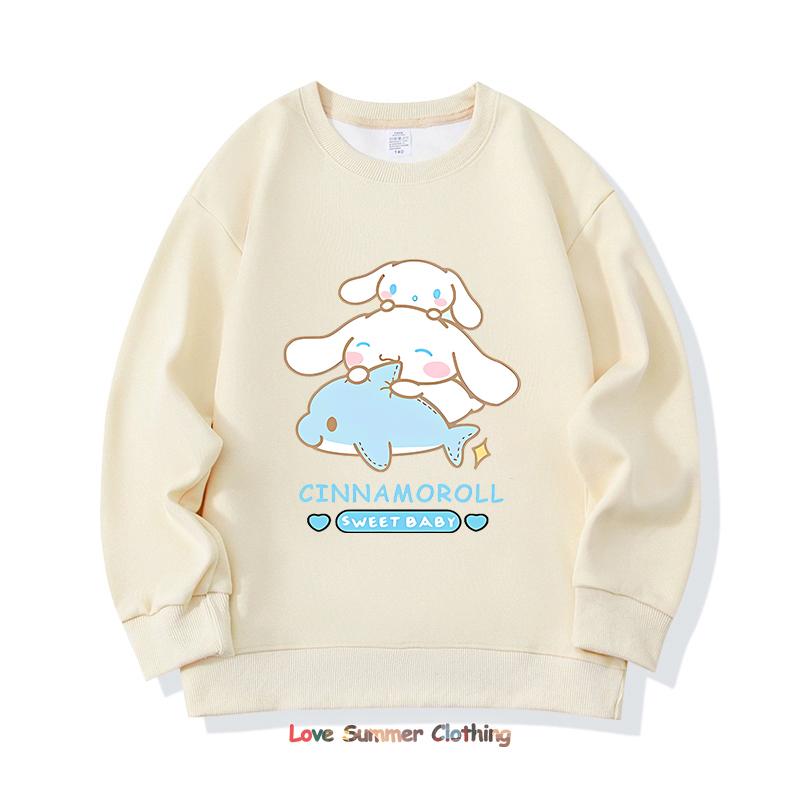 Girls Crewneck Sweatshirt My Melody Sario Cute Hoodie Clothes Kawaii Girls Kuromi Sweatshirt Spring Autumn Sweatshirt Child Tops