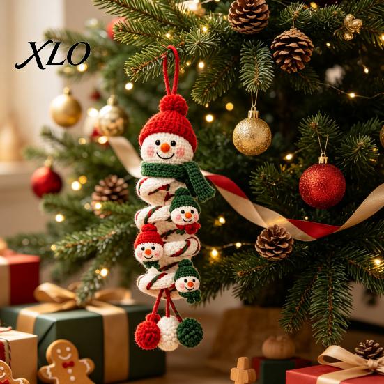 Personalized Handmade Keepsakes Crochet Spiral Ornament DIY Kit for Adults, Beginners, Christmas Craft Set Fun Winter Indoor Activities with