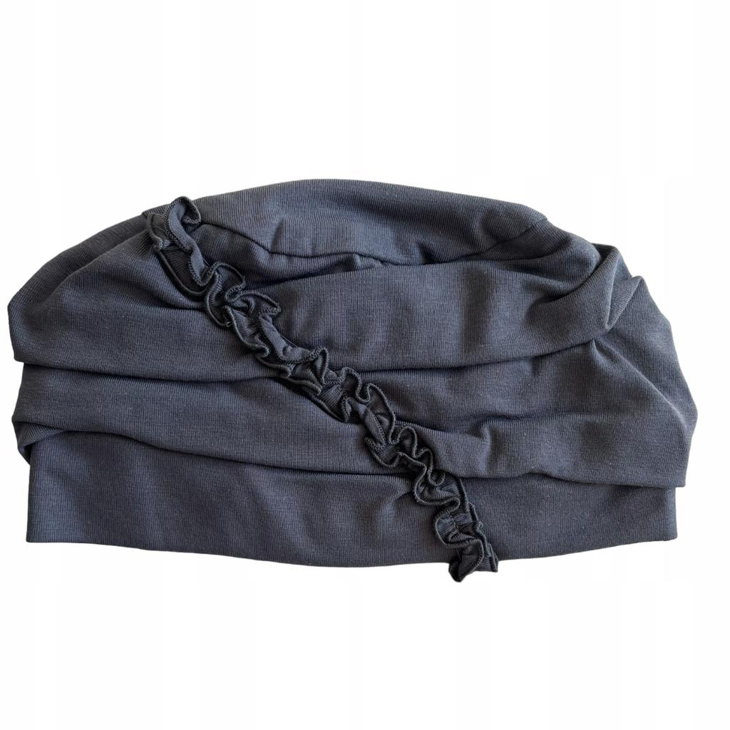 Turban Kalina Z Bambusa Ciemny Popiel Czapka Podwójna Także Po Chemioterapi