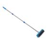 20CM Hard Cleaning Brush Telescopic Handle Steel Wire Scrubbing Broom for Grime Moss Removal Outdoor Floor Deck Garden