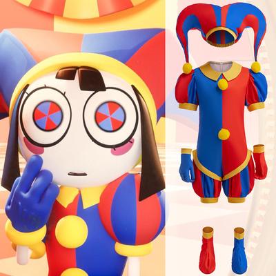 New Children'S Onesie Cosplay Magic Digital Circus Pamney Cartoon Show Clown Suit