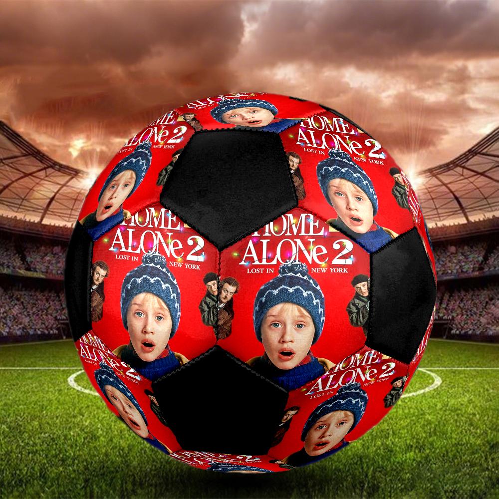 Home Alone Theme Size 5 Soccer Ball, Suitable for Both Indoor and Outdoor Matches, a Gift Suitable for Everyone.