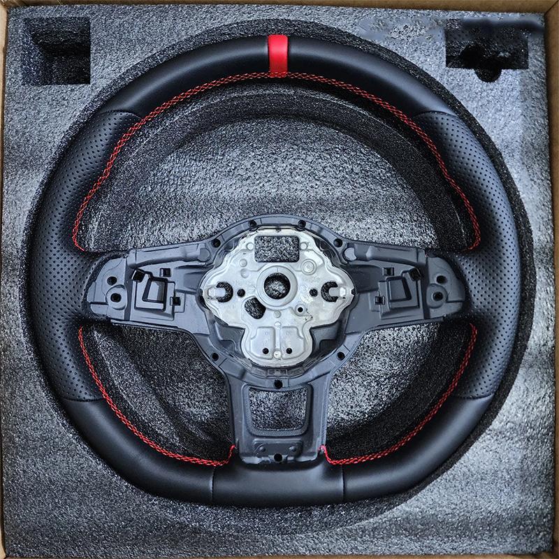Kohlefaser Lenkrad Leder Sport Für Volkswagen Tiguan Golf 7 7.5 GTI GTE 2013-2019 Persönlich Angepasstes Autozubehör