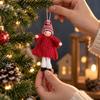 Skiing Doll Christmas Decor Wood Christmas Figurine Creative Tree Hanging Decor  Tree Decoration