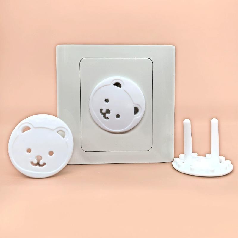 5/10Pcs Plugs Protector Cover Switch Covers Cute Bear Power Socket Cover Plugs Cover Child Safety Protector Proof Electric