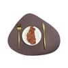 PU Leather Table Mat Imitation Cowhide Pattern Flatware Place Pad Modern Placemats  Home Decor