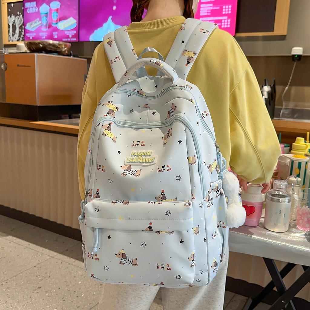 Schoolbag Japanese ins cute schoolbag girl, junior high school girl, high school student, large capacity load reduction class backpack student