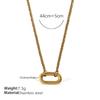 Vacation Wind Ocean Theme DIY Pendant Necklace Stainless Steel Gold Plated Fashion Versatile Jewelry Women