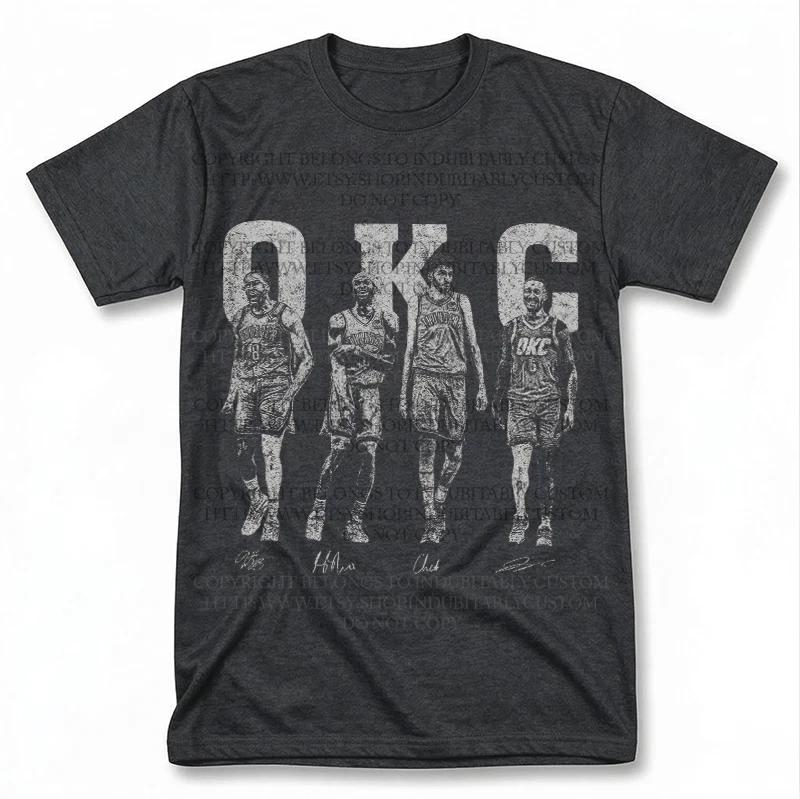 OKC Thunder Shai Holmgren Jay Will Graphic T shirt Vantage Basketball Fan Tee 4XL